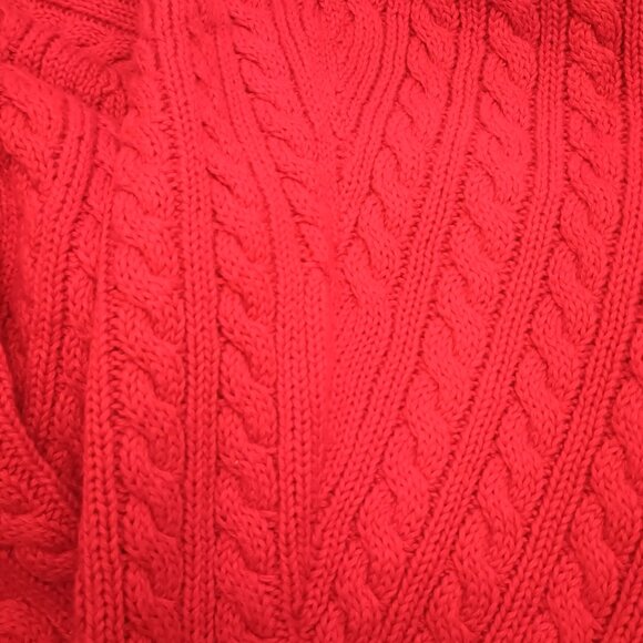 Amazon Essentials Size XXL Red Cable Knit Turtleneck Sweater (EUC) - Picture 12 of 13